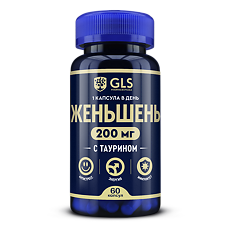 Изображение товара Женьшень 200 мг GLS с таурином капсулы по 400 мг 60 шт