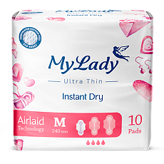 Купить My Lady Прокладки ультратонкие Instant Dry Airlaid Technology M 10 шт цена