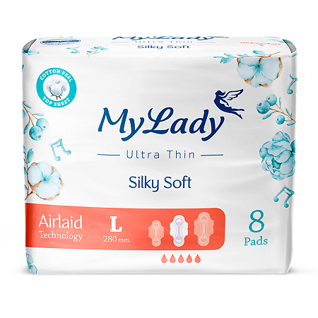 My Lady Прокладки ультратонкие Silky Soft Airlaid Technology L 8 шт