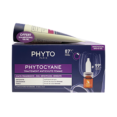 Купить Phyto Phytocyane Сыворотка против выпадения волос для женщин фл 5 мл 12 шт+Шампунь укрепляющий 100 мл 1 уп цена