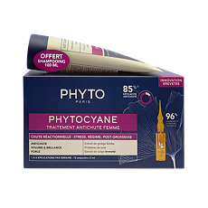 Купить Phyto Phytocyane Сыворотка против выпадения волос для женщин ампулы 5 мл 12 шт+Шампунь укрепляющий 100 мл 1 уп цена