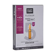 Купить MartiDerm Platinum Коррекция фотостарения Гиалуроновая кислота + для всех типов кожи ампулы 2 мл 5 шт цена