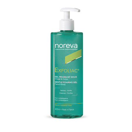 Noreva Exfoliac Мягкий очищающий гель для лица и тела 400 мл 1 шт
