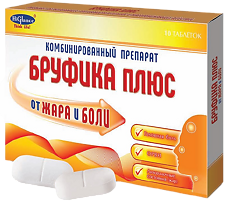 Купить Бруфика Плюс таблетки 400 мг+325 мг 10 шт цена
