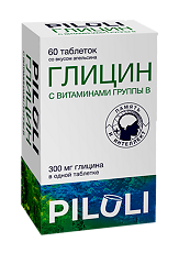 Купить PILULI Глицин с витаминами группы В таблетки для рассасывания массой 800 мг 60 шт цена