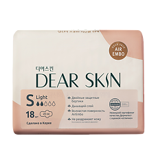 Купить Dear Skin Прокладки Air Embo (Light) гигиенические ультратонкие с кралышками 2 капли 18 шт цена