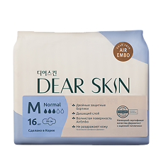 Купить Dear Skin Прокладки Air Embo (Normal) гигиенические ультратонкие с крылышками 3 капли 16 шт цена