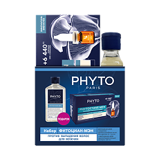 Купить Phyto Phytocyane-Men Сыворотка против выпадения волос для мужчин фл 3,5 мл 12 шт+Шампунь укрепляющий 250 мл 1 уп цена