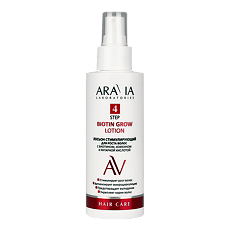 Купить Aravia Laboratories Лосьон стимулирующий для роста волос с биотином кофеином и янтарной кислотой Biotin Grow Lotion 150 мл 1 шт цена
