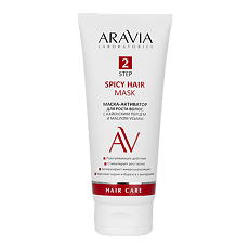 Купить Aravia Laboratories Маска-активатор для роста волос с кайенским перцем и маслом усьмы Spicy Hair Mask 200 мл 1 шт цена