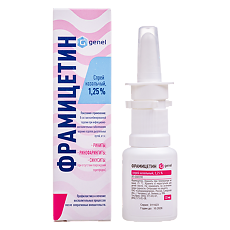 Купить Фрамицетин спрей назальный 1,25 % 15 мл 1 шт цена