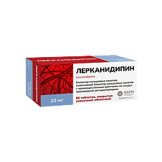 Изображение товара Лерканидипин таблетки покрыт.плен.об. 10 мг 60 шт