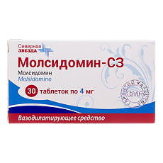 Купить Молсидомин-СЗ таблетки 4 мг 30 шт цена