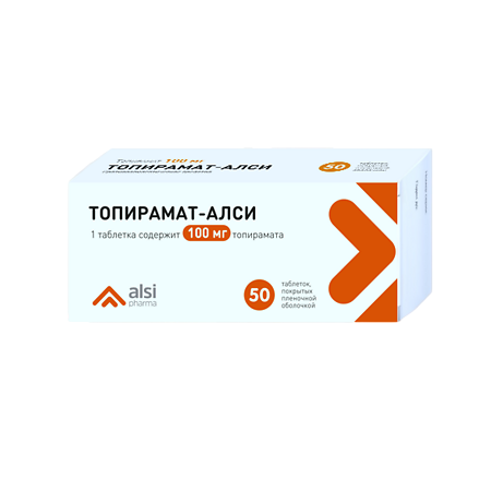Топирамат-АЛСИ таблетки покрыт.плен.об. 100 мг 50 шт