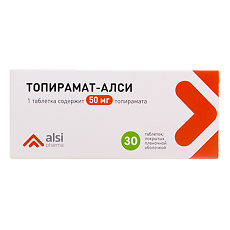 Купить Топирамат-АЛСИ таблетки покрыт.плен.об. 50 мг 30 шт цена