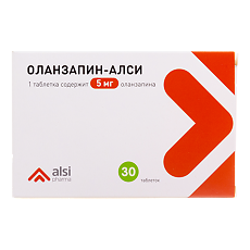 Изображение товара Оланзапин-АЛСИ таблетки 5 мг 30 шт