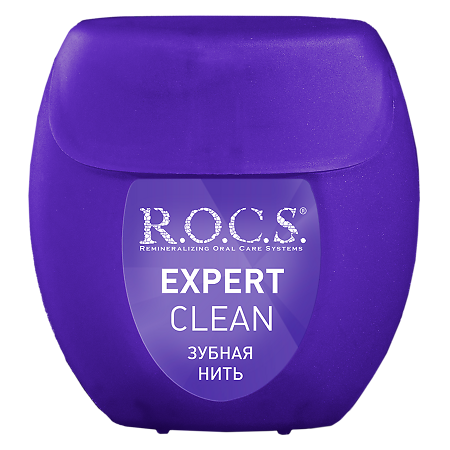 R.O.C.S. Зубная нить Expert Clean вощеная 40 м 1 шт