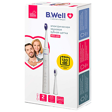 Купить B.Well Электрическая звуковая зубная щетка MED-870 белая 1 шт цена