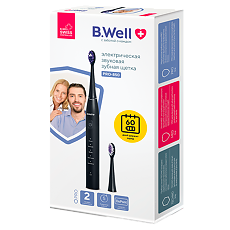 Купить B.Well Электрическая звуковая зубная щетка PRO-850 черная 1 шт цена