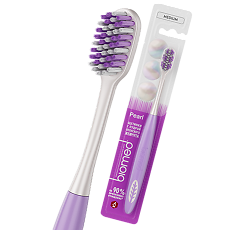 Купить Biomed Зубная щетка Pearl White средняя 1 шт цена