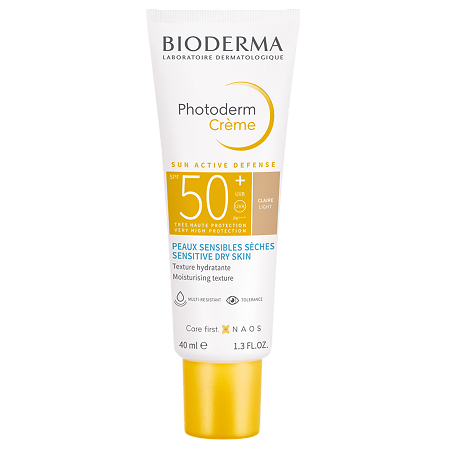 Изображение товара Bioderma Photoderm SPF50+ тональный крем светлый 40 мл увлажнение защита