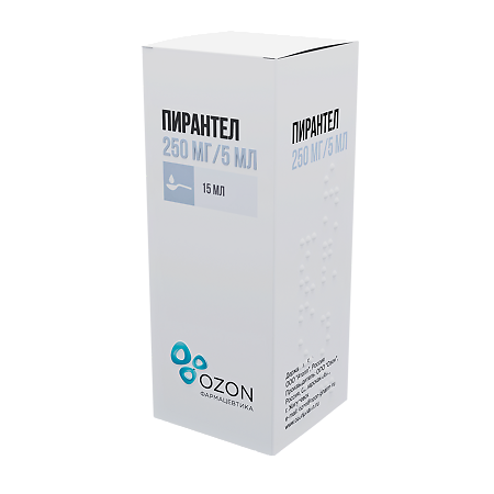 Пирантел суспензия для приема внутрь 250 мг/5 мл 15 мл 1 шт