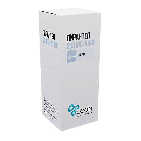 Пирантел суспензия для приема внутрь 250 мг/5 мл 15 мл 1 шт
