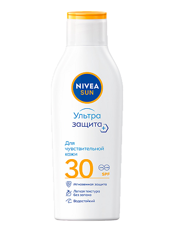 Изображение товара Nivea Sun Солнцезащитный лосьон для чувствительной кожи Ультра Защита SPF30 200 мл 1 шт