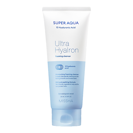 Изображение товара MISSHA Super Aqua Ultra Hyalron Пенка для умывания и снятия макияжа 200 мл 1 шт