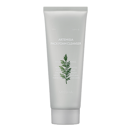 MISSHA Artemisia Calming Pack Foam Cleanser Успокаивающая пенка-маска для умывания с экстрактом полыни 150 мл 1 шт