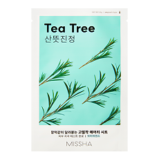 Купить MISSHA Airy Fit Маска для лица успокаивающая с экстрактом чайного дерева для чувствительной кожи 19 г 1 шт цена