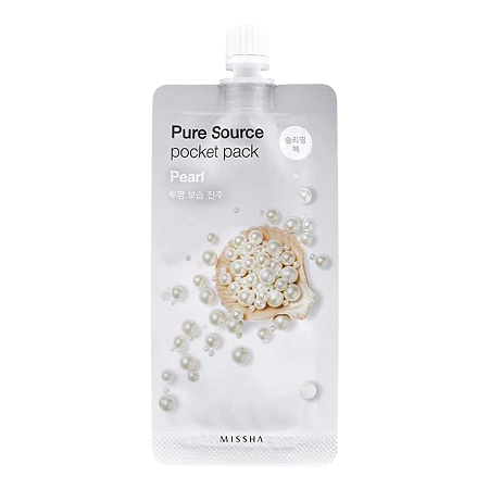 Изображение товара MISSHA Pure Source Pocket pack Маска кремовая ночная с экстрактом жемчуга 10 мл 1 шт