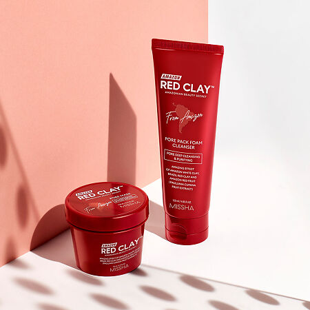 MISSHA Amazon Red Clay Пенка для умывания и очищения пор с амазонской красной глиной 120 мл 1 шт