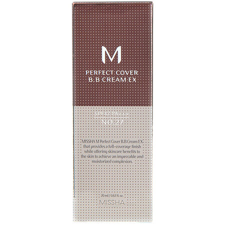 MISSHA М Perfect Cover BB Cream EX Тональный BB крем Идеальное покрытие SPF42/PA тон 27 20 мл 1 шт