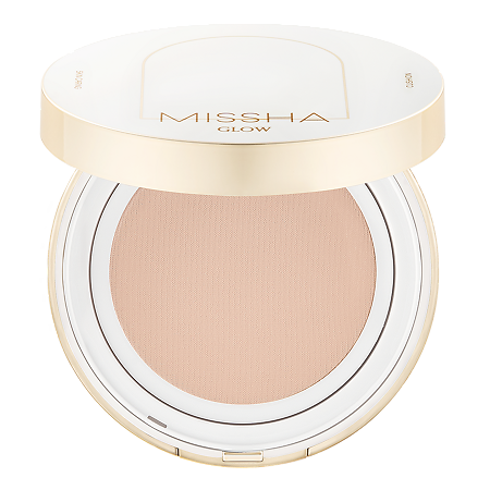 Изображение товара MISSHA Glow Cushion Тональный кушон Прозрачное свечение тон 21P Fair Pink Beige 14 г 1 шт
