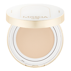 Купить MISSHA Glow Cushion Тональный кушон Прозрачное свечение тон 21N Fair Light Beige 14 г 1 шт цена