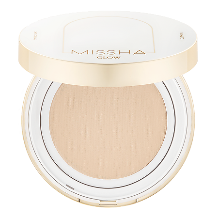 Изображение товара MISSHA Glow Cushion Тональный кушон Прозрачное свечение тон 21N Fair Light Beige 14 г 1 шт