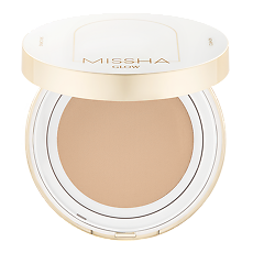 Изображение товара MISSHA Glow Cushion Тональный кушон Прозрачное свечение тон 23 Sand 14 г 1 шт