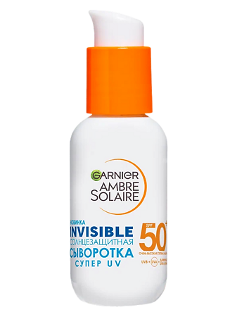 Garnier Ambre Solaire Сыворотка для лица солнцезащитная Невидимая Защита SPF50 1 шт 30 мл