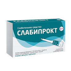 Изображение товара Слабипрокт раствор ректальный 9 мг/мл+90 мг/мл+625 мг/мл 5 мл 4 шт
