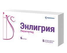 Изображение товара Энлигрия раствор для п/к введ 6 мг/мл 3 мл шприц-ручки 5 шт