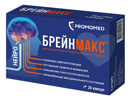 Брейнмакс капсулы 250 мг+250 мг 20 шт