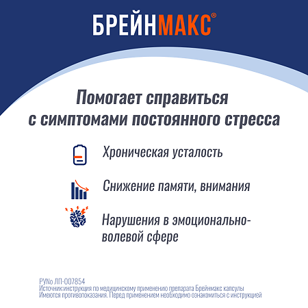 Брейнмакс капсулы 250 мг+250 мг 20 шт