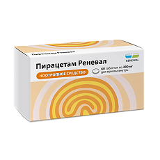 Изображение товара Пирацетам Реневал таблетки покрыт.плен.об. 200 мг 60 шт
