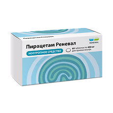 Купить Пирацетам Реневал таблетки покрыт.плен.об. 400 мг 60 шт цена