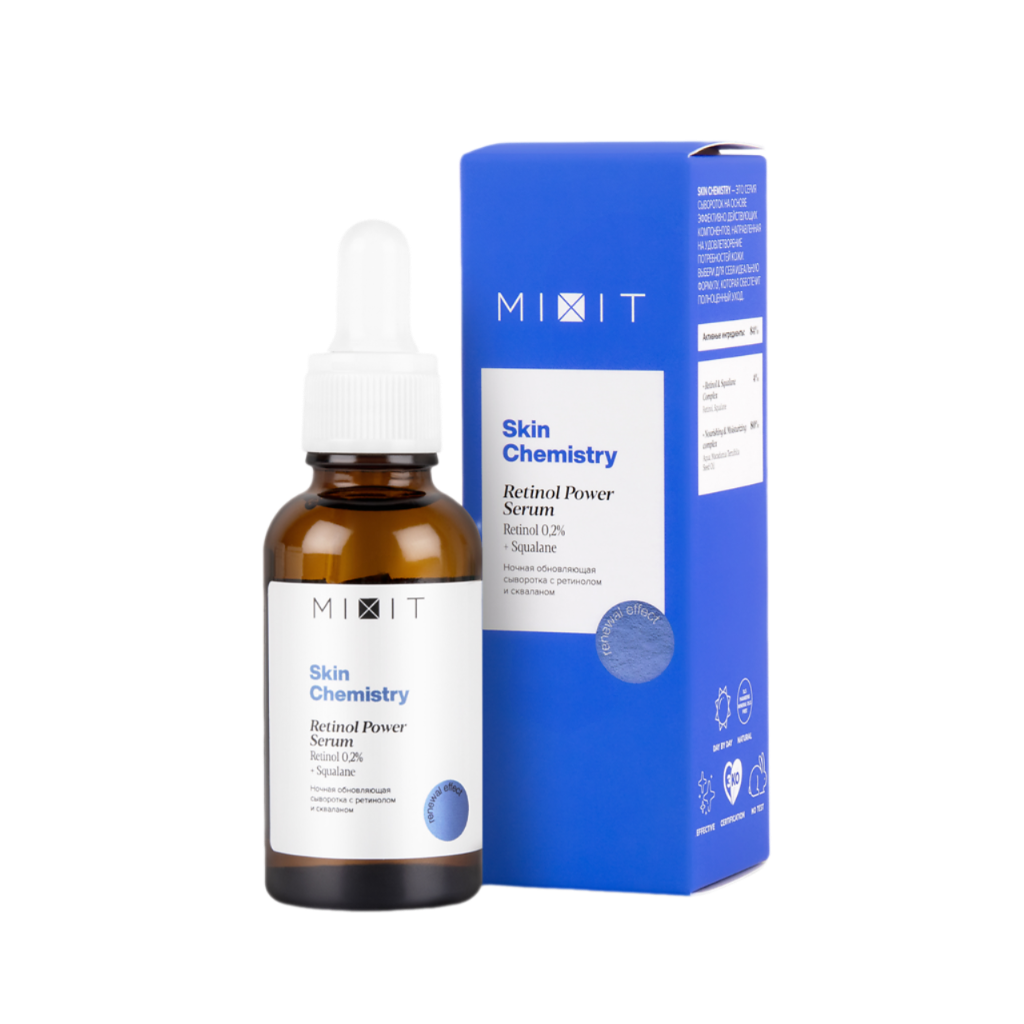 Mixit Skin Chemistry Ночная обновляющая сыворотка с ретинолом 30 мл 1 ...