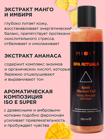 Mixit Spa Rituals Обновляющий Гель для душа с манго ананасом и имбирем 250 мл 1 шт