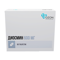 Купить Диосмин таблетки покрыт.плен.об. 600 мг 60 шт цена