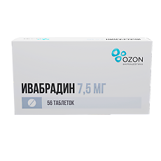 Изображение товара Ивабрадин таблетки покрыт.плен.об. 7,5 мг 56 шт