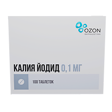 Купить Калия йодид таблетки 0,1 мг 100 шт цена